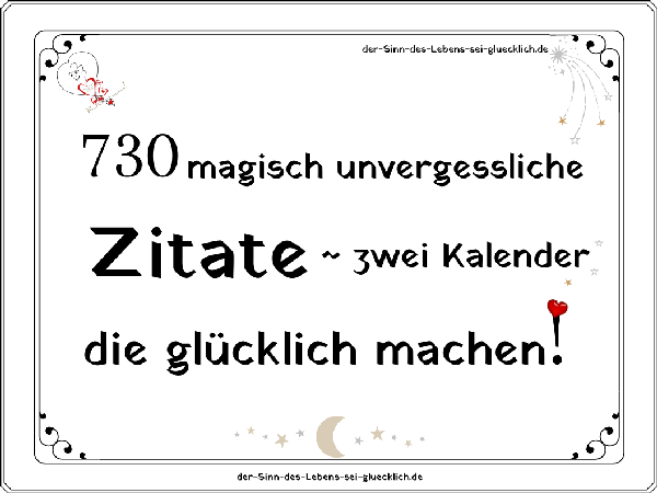730 magisch unvergessliche Zitate zwei Kalender die gluecklich machen 1