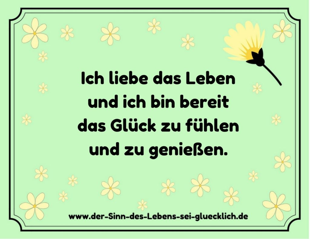 Affirmation Glück Affirmation Glück