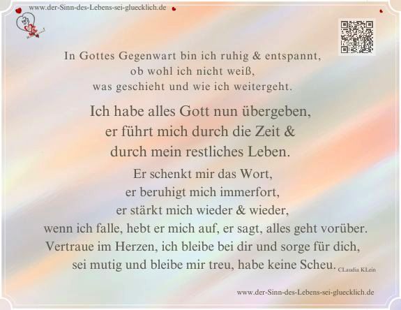 Gottvertrauen ~ In Gottes Gegenwart Gottvertrauen ~ In Gottes Gegenwart